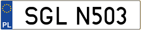 Trailer License Plate